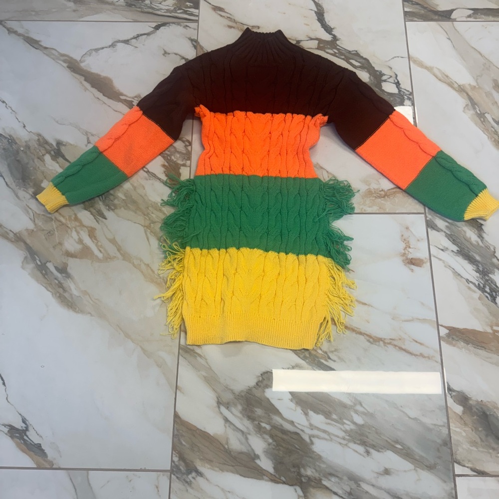 Color Block Sweater Dress